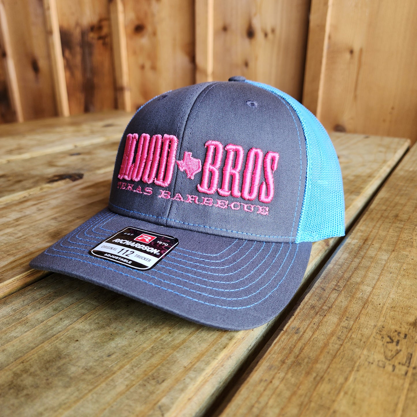 Richardson 112 Trucker - Charcoal/Neon Blue
