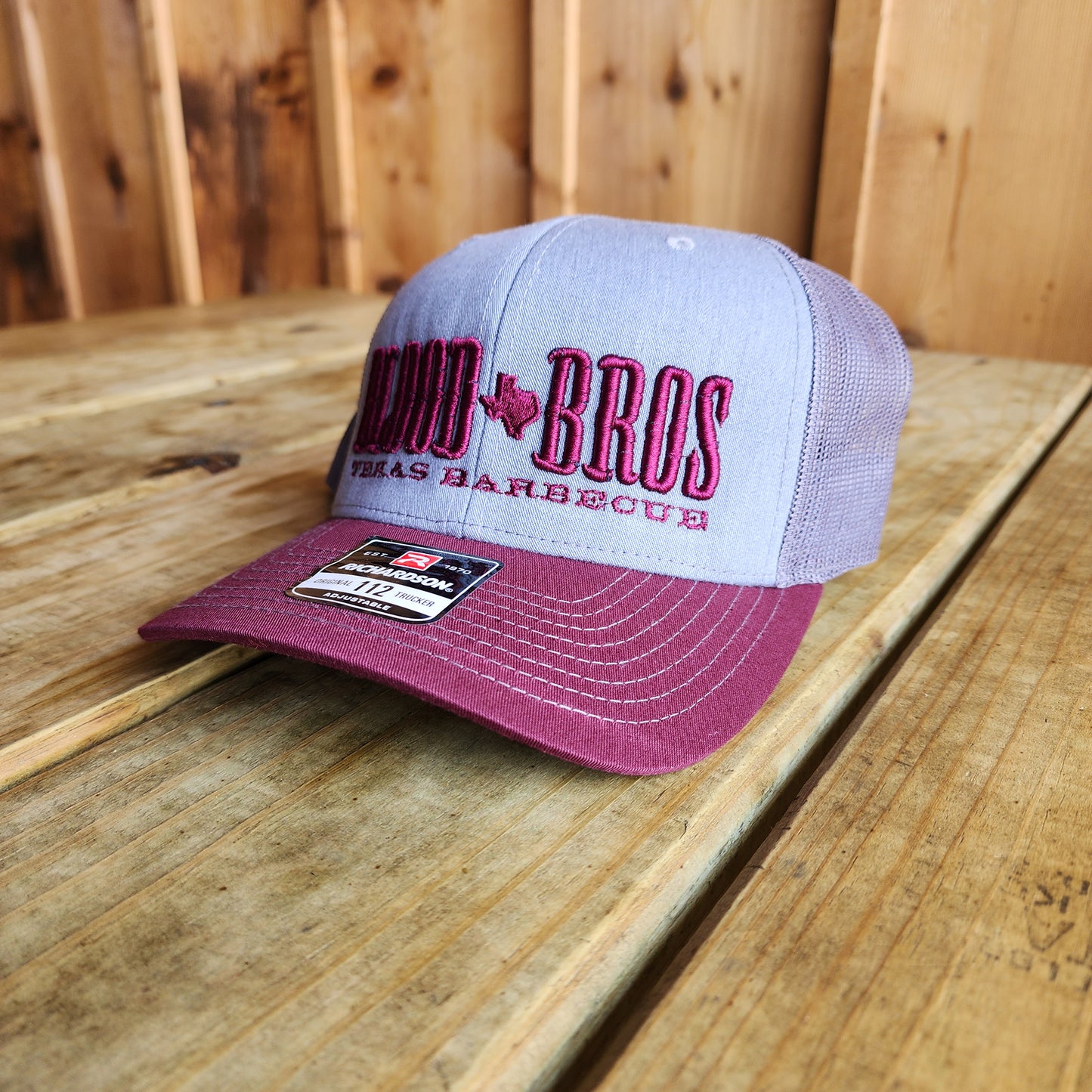 Richardson 112 Trucker - Heather Gray/Charcoal/Maroon