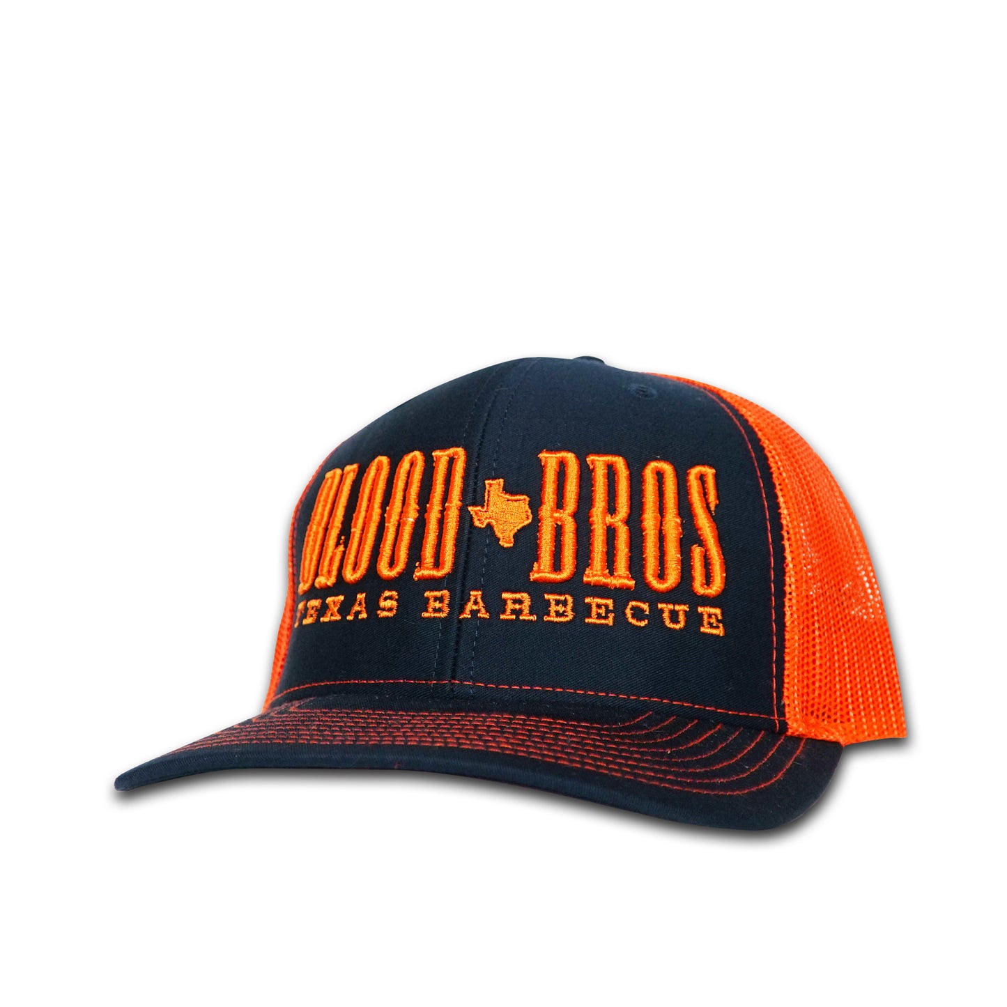 Richardson 112 Trucker - Navy/Orange